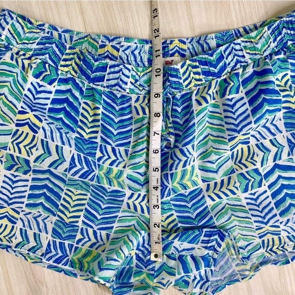Vineyard Vines Linen Blend blue white pull on shorts size L - Picture 9 of 9
